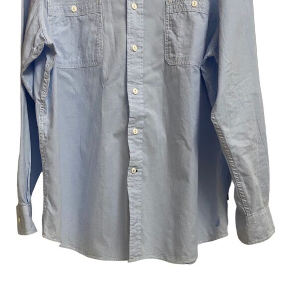 Nautica's Men's Light Blue Button Down Shirt Size XL Long Sleeve Cotton Soft - Picture 5 of 11